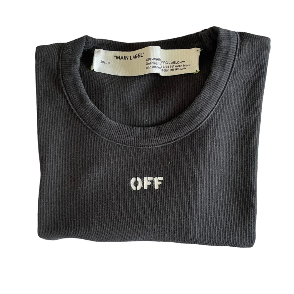 Off-White Off Stamp Ribbed Basic Tee - image 3